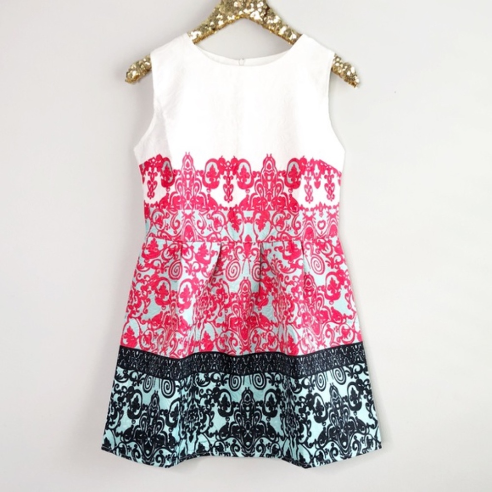 NWOT [CRFS] damask print fit and flare dress #W07